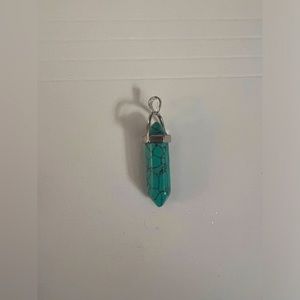 Chakra Pendant Dragon Vein. Real Stone Green